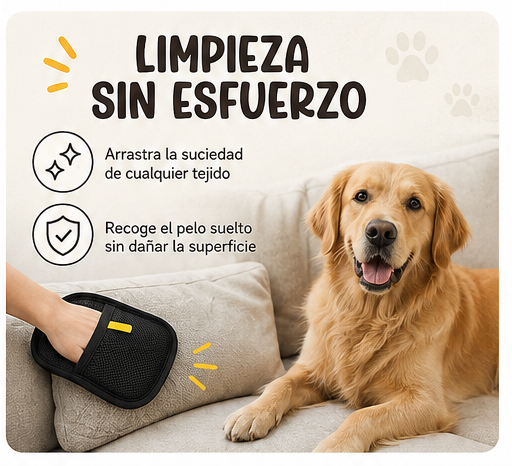 Guante Quitapelos para Mascotas