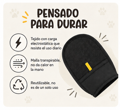 Guante Quitapelos para Mascotas